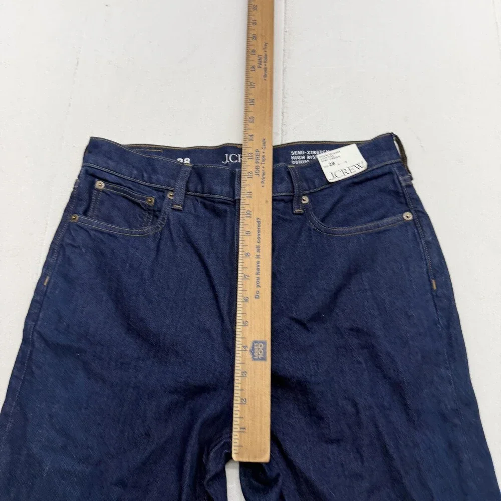 J.Crew Wide Leg Jeans Womens 28 Blue Dark Wash High Rise Denim Trouser